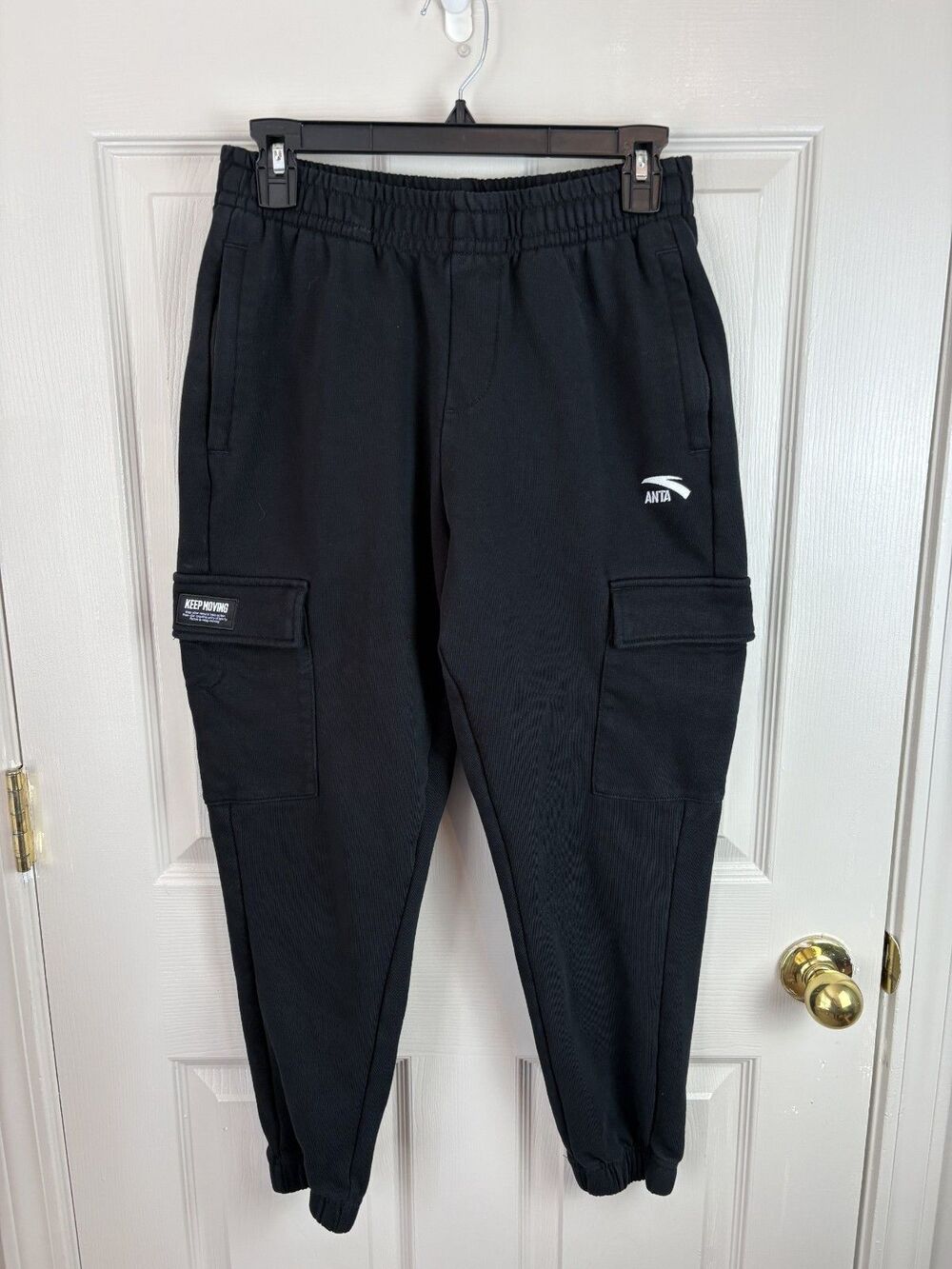 Anta Mens Cargo Jogger Sweatpants Mens Size Small S Black